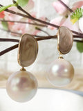 Ishhaara Pink Pearl Drop Earrings
