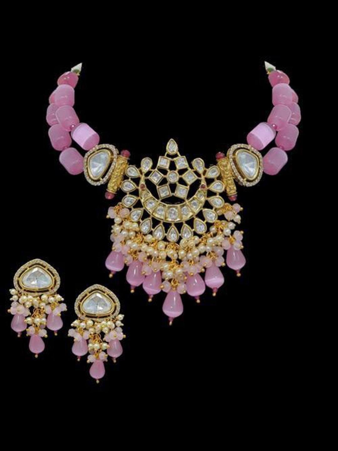 Ishhaara Polki Kundan Chandbali Necklace Set