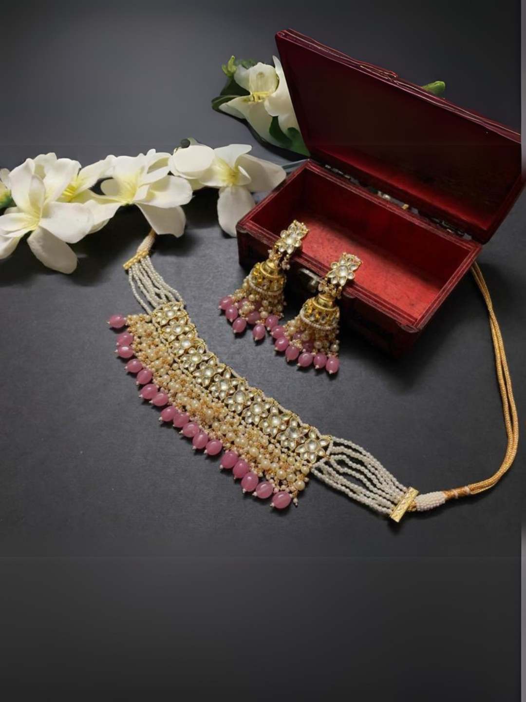 Ishhaara Green Real Pachi Kundan Choker