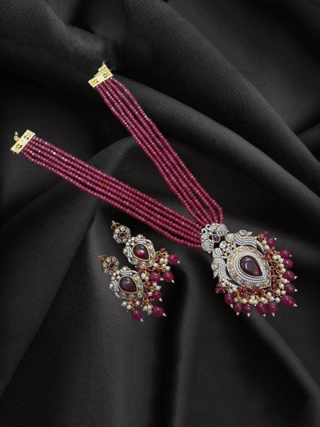 Ishhaara Red Reclaim Elegant Necklace