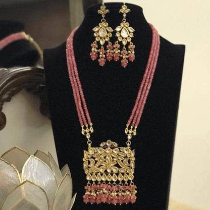 Ishhaara Rectangular Kundan Pendant Necklace