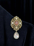 Ishhaara Pink Regal Victorian Groom Brooch