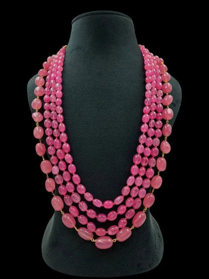 Ishhaara Pink Semi Precious Stone Studded Handmade Mala