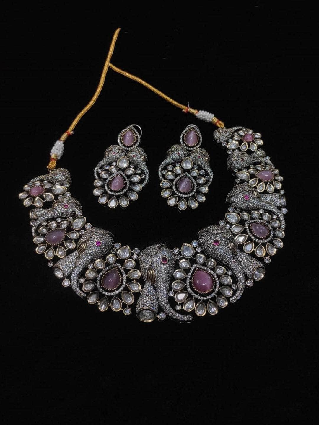 Ishhaara Sparkling Hathi Necklace