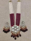 Ishhaara Stone Studded Long Necklace Set