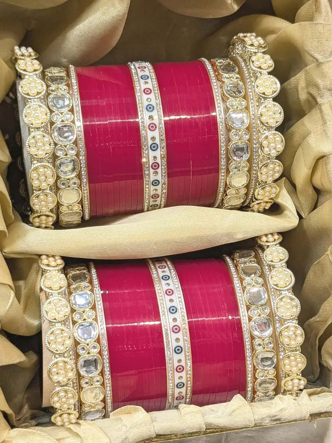 Ishhaara Pink Traditional Kundan Studded Chooda