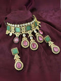 Ishhaara Pink Zakia Necklace Set