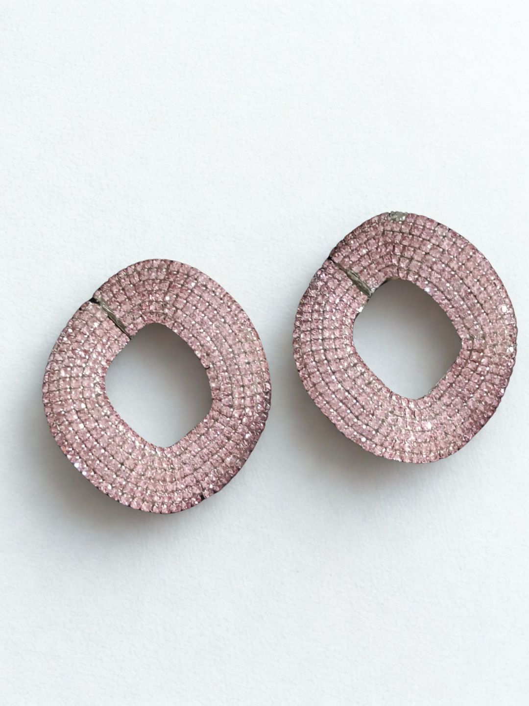 Ishhaara Pink Zircon Link Earrings