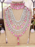 Ishhaara Pink Zirconia Diamond Necklace set