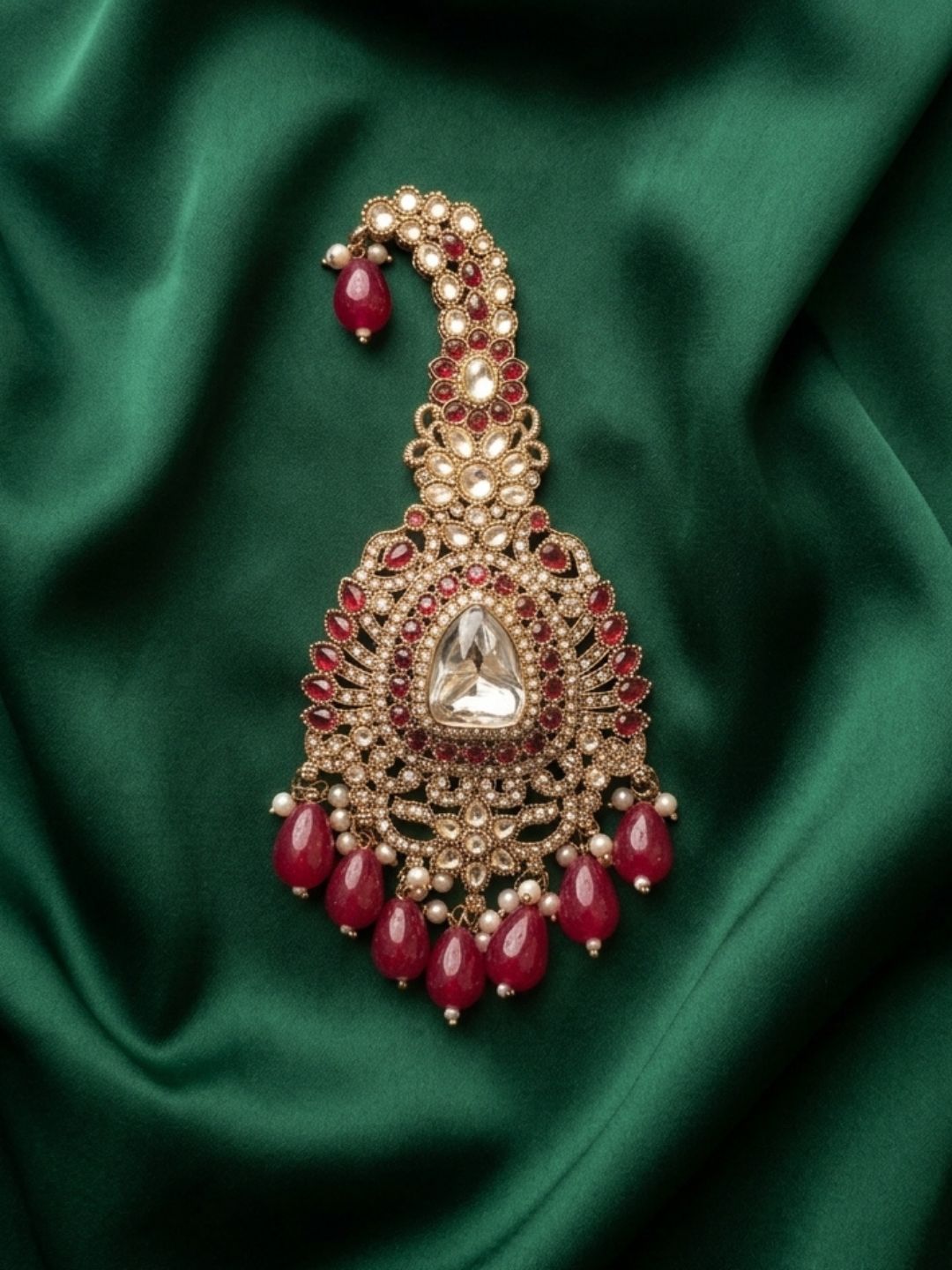Ishhaara Polki And Ruby Groom Kalangi