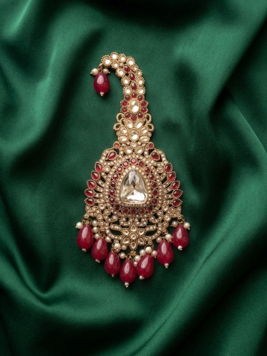 Ishhaara Polki And Ruby Groom Kalangi