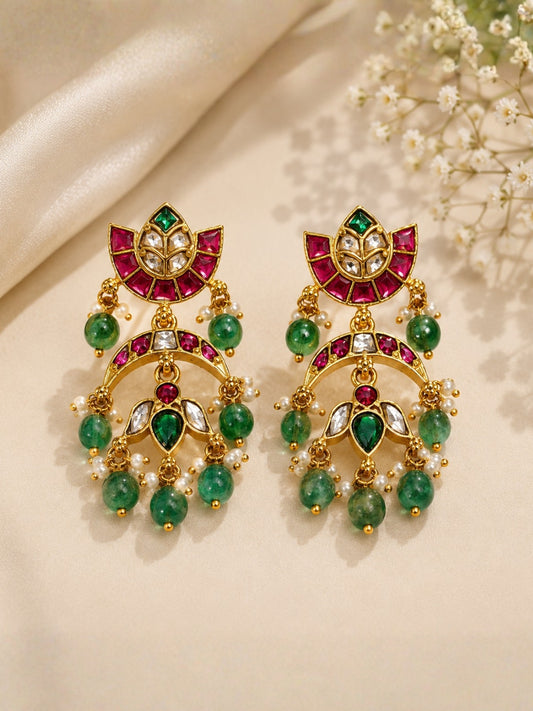 Ishhaara Polki Chandbali Earrings