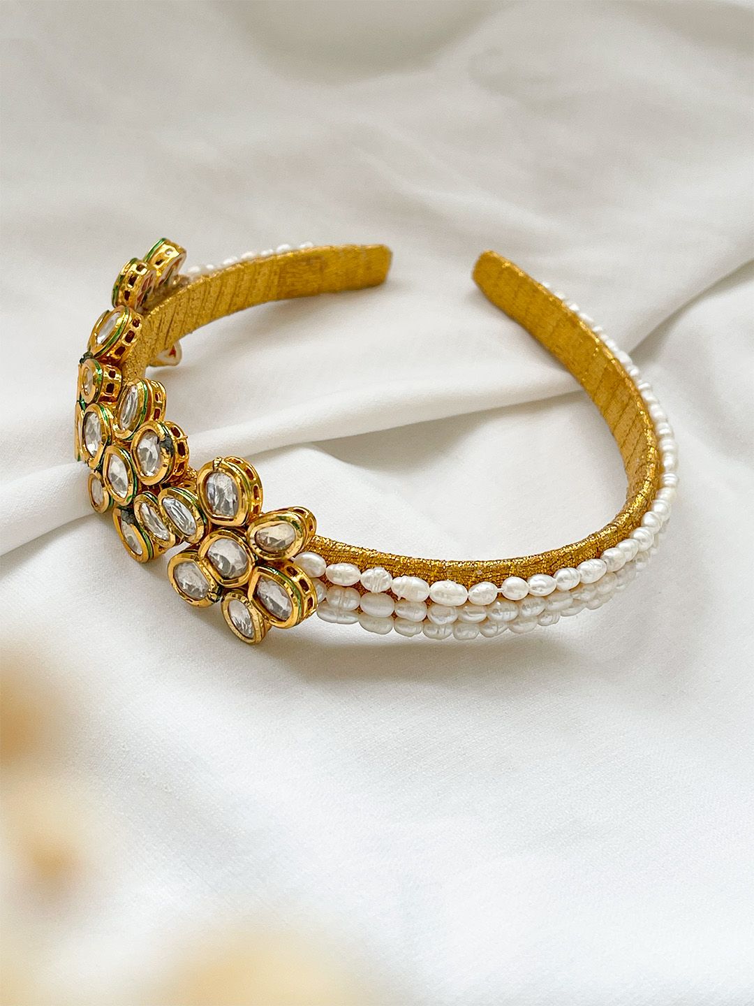Ishhaara Polki Diamond Flower Headband
