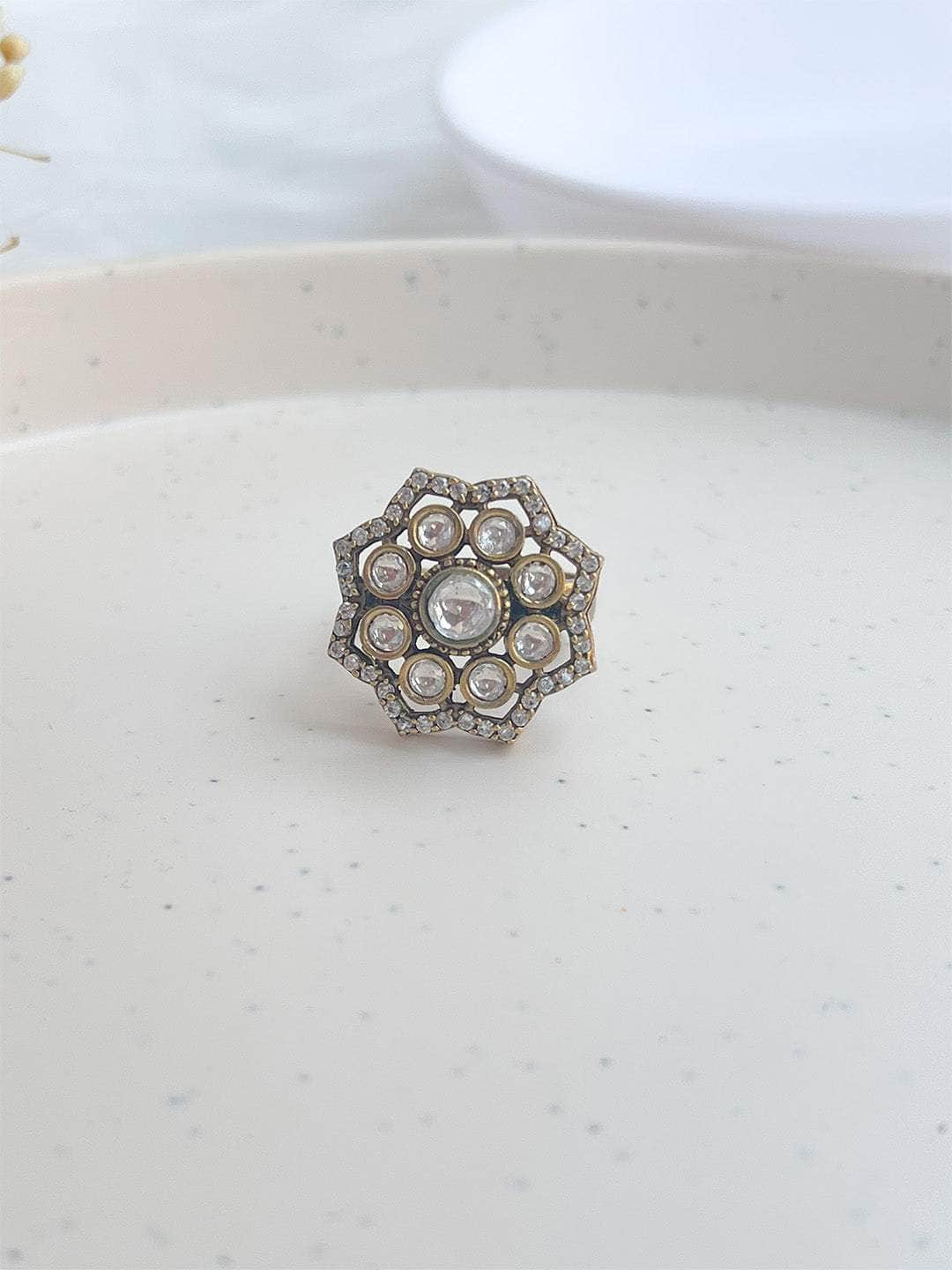Ishhaara Polki Diamond Shaped Ring