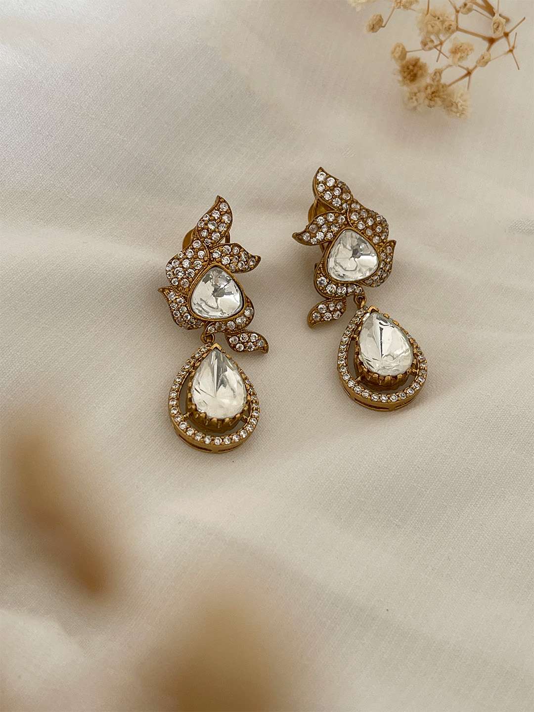 Ishhaara Polki Drop Earrings