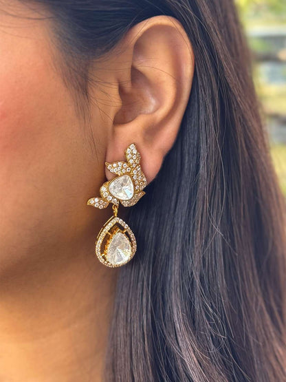 Ishhaara Polki Drop Earrings