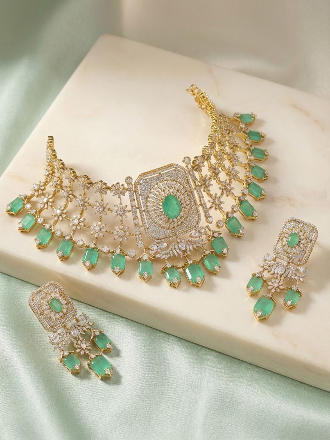 Ishhaara Polki Embellished Necklace Set