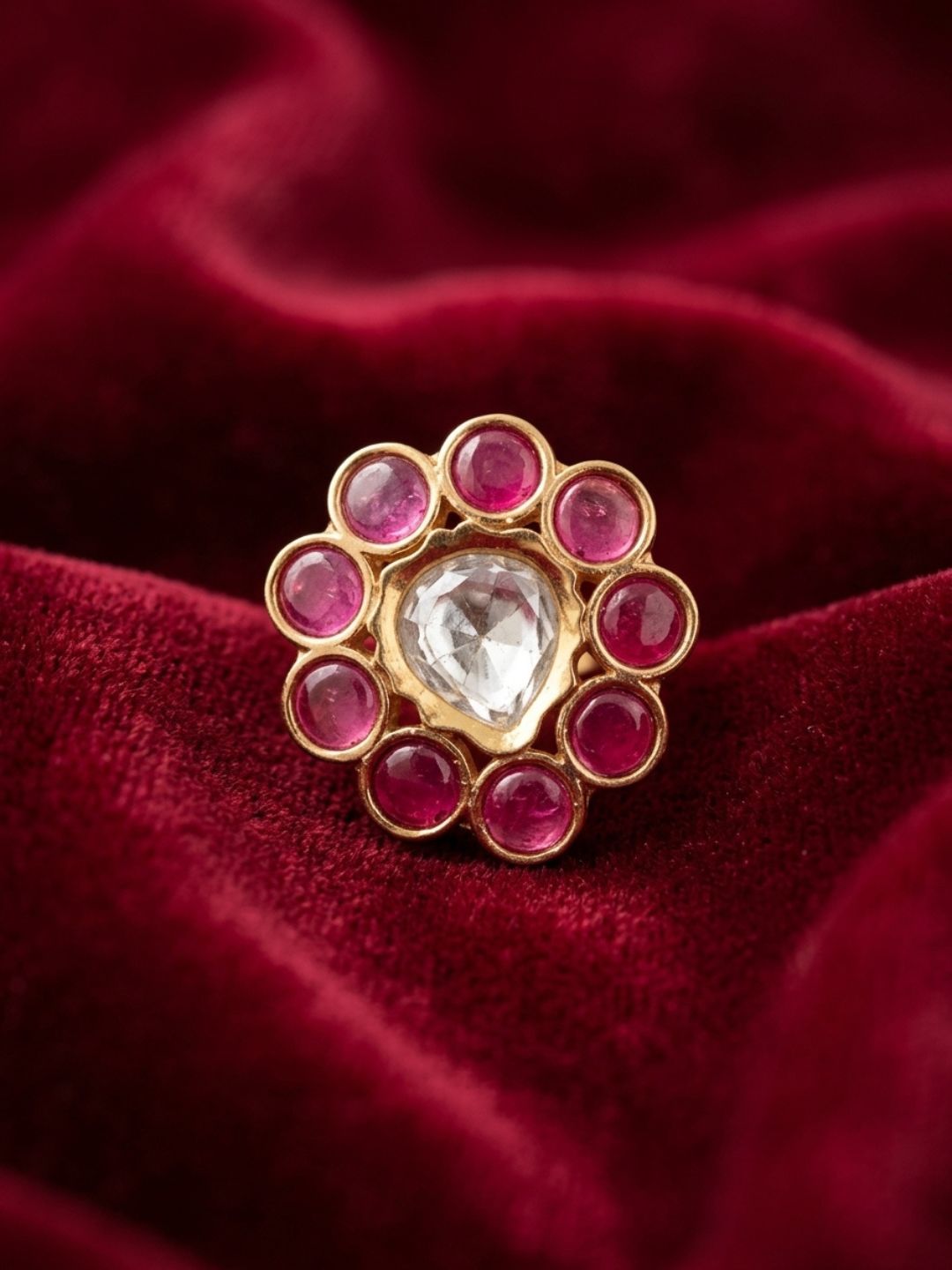 Ishhaara Polki Finger Ring