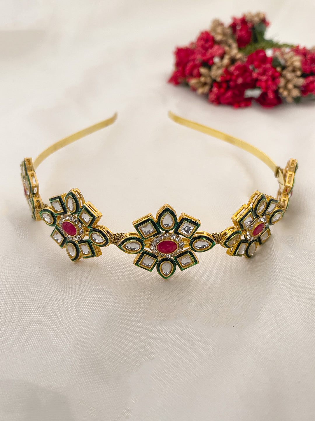 Ishhaara Polki Jodha Buta Hairband