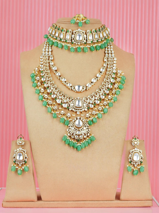 Ishhaara Polki Kundan Bridal Combo Set