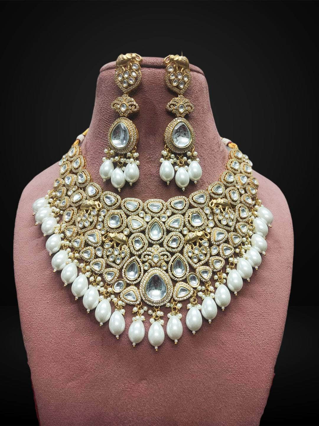 Ishhaara Polki Kundan Bridal Heavy Necklace Set