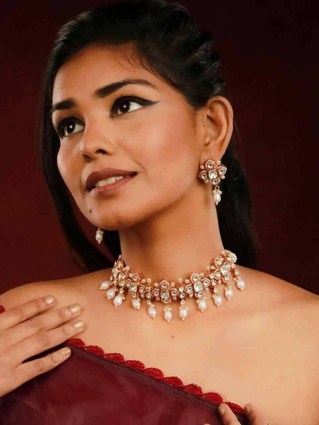 Ishhaara Polki Kundan Pearl Choker