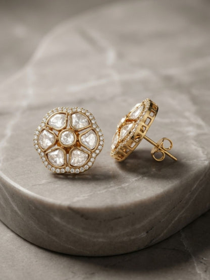 Ishhaara Polki Kundan Stud Earrings