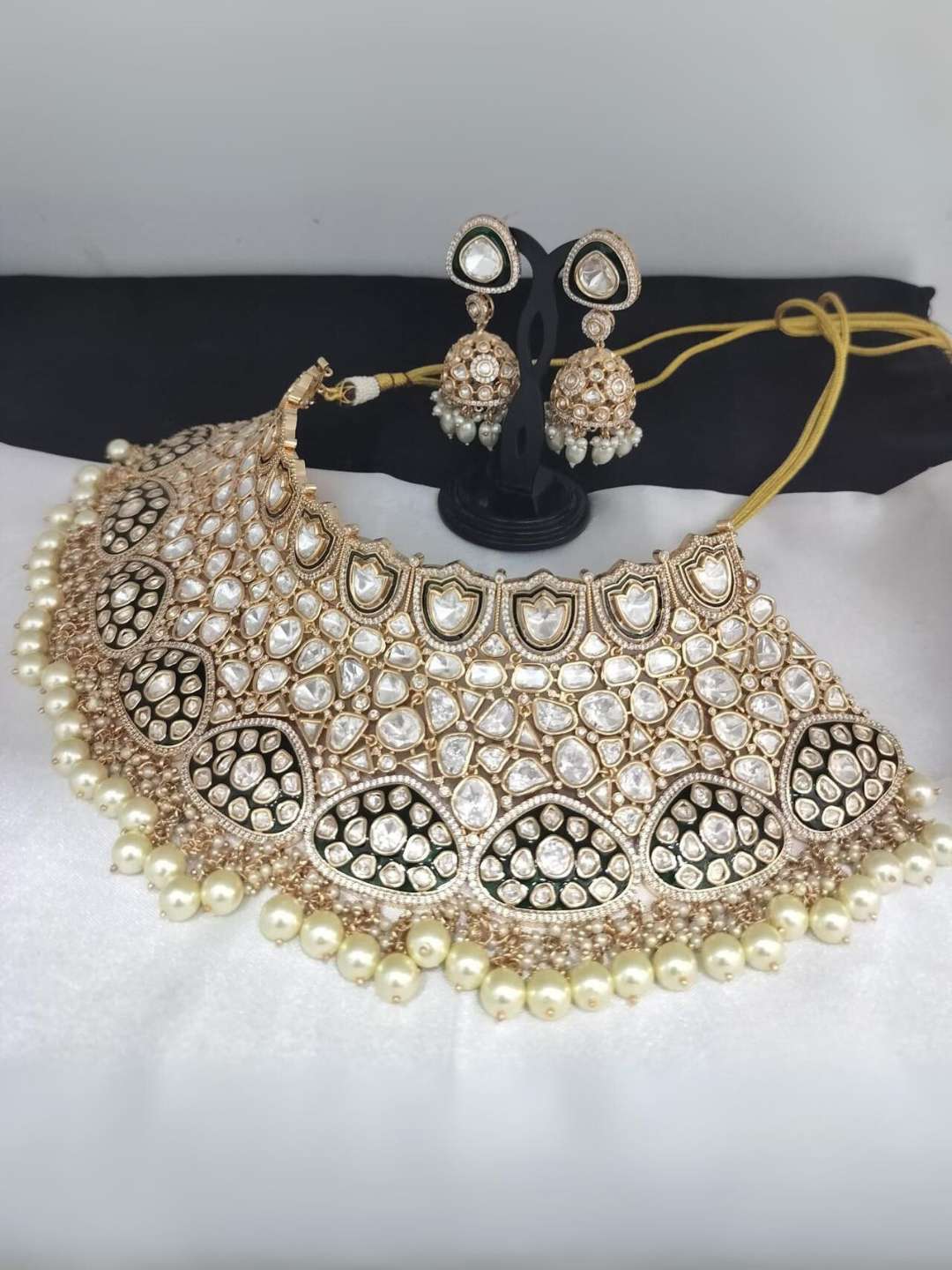 Ishhaara Polki Kundan Studded Meenakari Bridal Choker Necklace