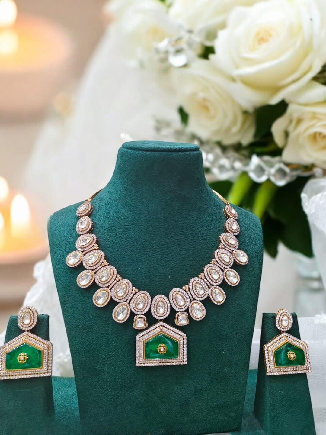 Ishhaara Polki Opulent Harmony Necklace Set