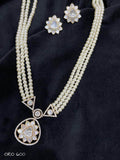Ishhaara Polki Silver Pearl Necklace