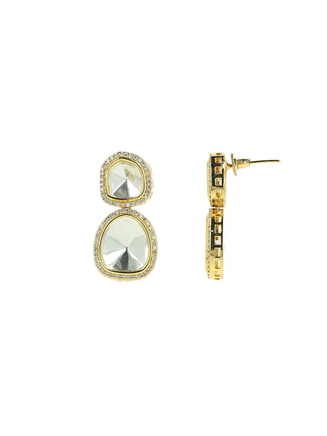 Ishhaara Polki Stone Ad Earring
