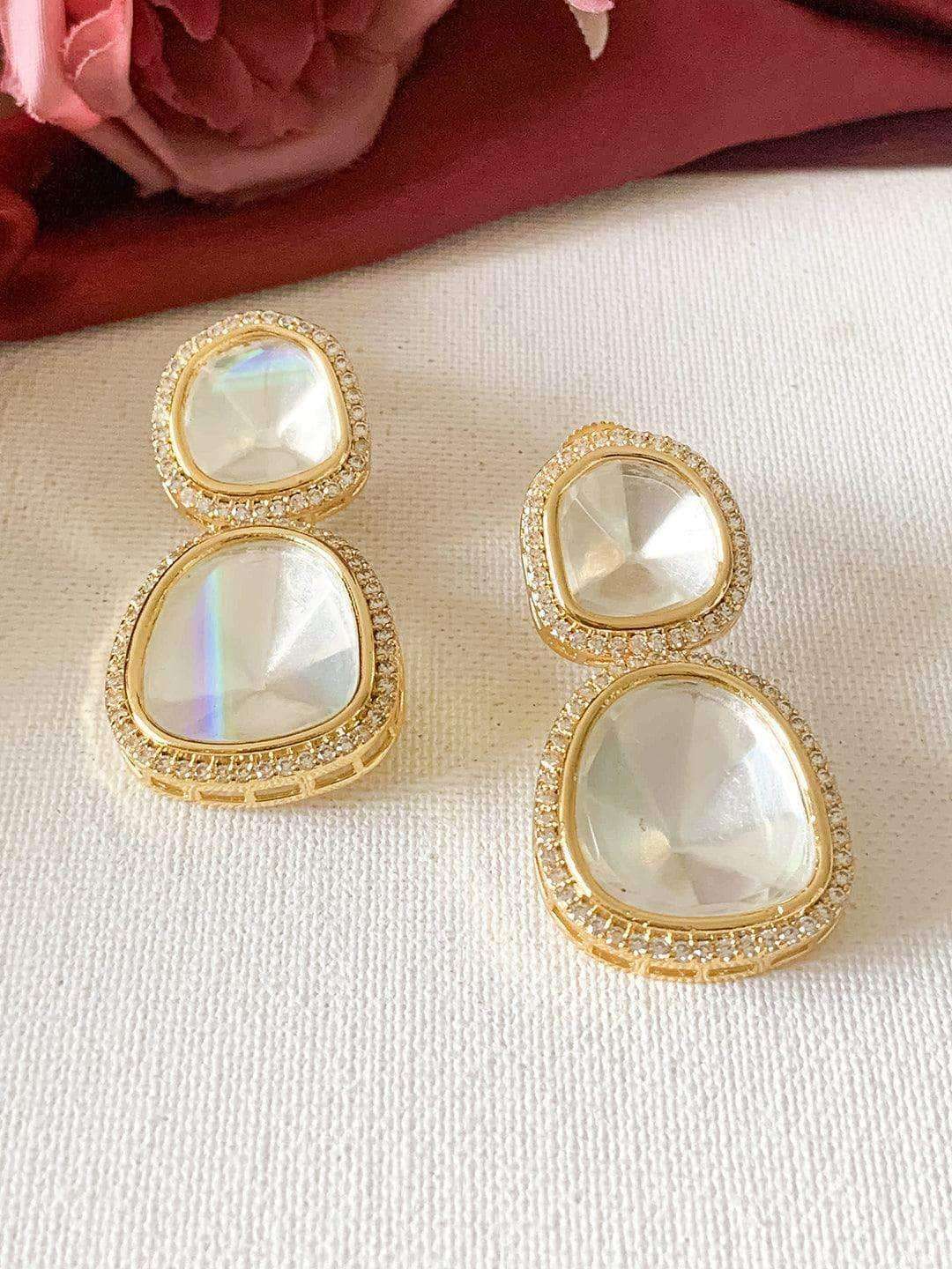 Ishhaara Polki Stone Ad Earring