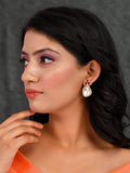 Ishhaara Polki Stone Earring Pink