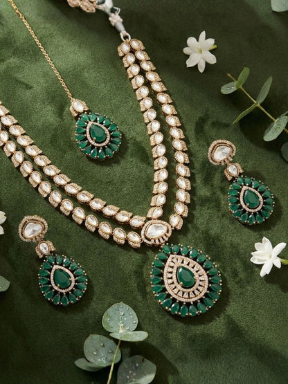 Ishhaara Polki Two Layer Necklace Set