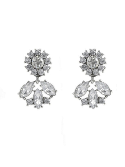 Ishhaara Pranwesha In Diamond Choker With Earrings Silver