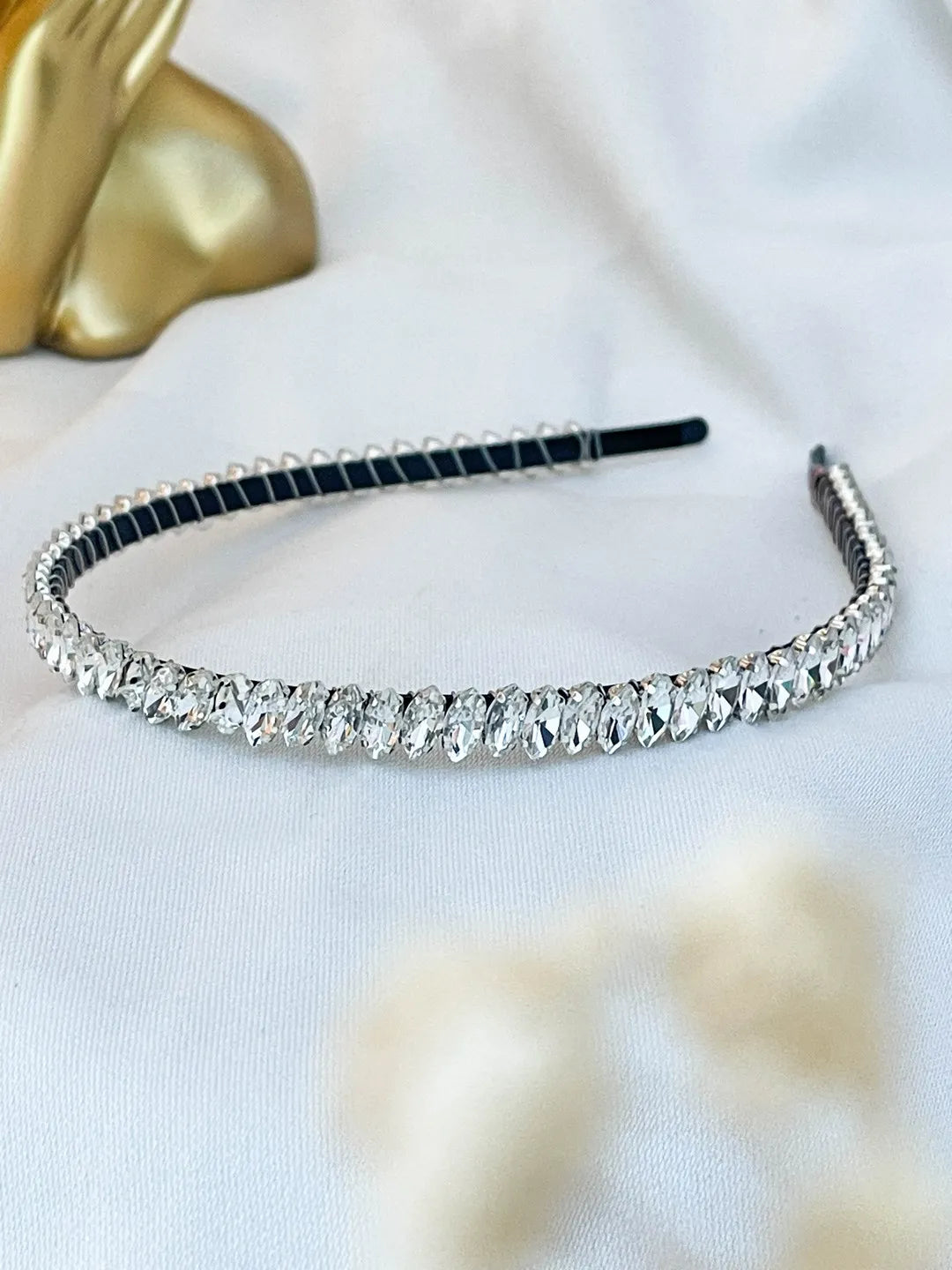 Ishhaara Premium Crystal Slim And Sleek Hair Band