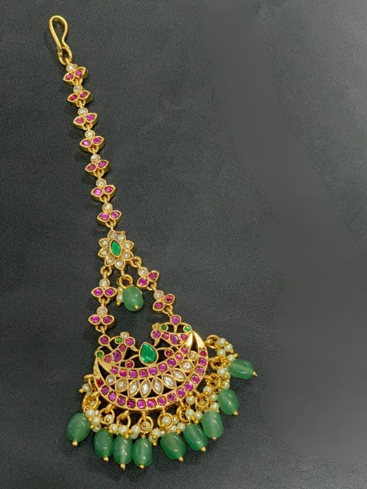 Ishhaara Premium Jadau Floral Tikka