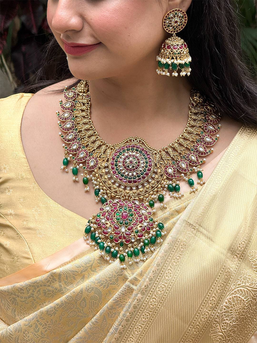 Ishhaara Premium Kundan Jadau Bridal Necklace