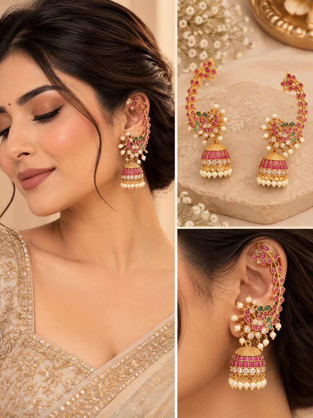 Ishhaara Premium Real Kemp Earcuff
