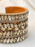 Ishhaara Premium Rhinestone Studded Hand Cuff