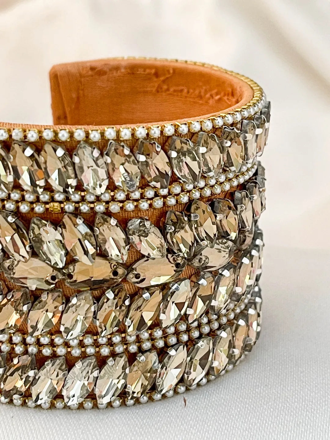 Ishhaara Premium Rhinestone Studded Hand Cuff