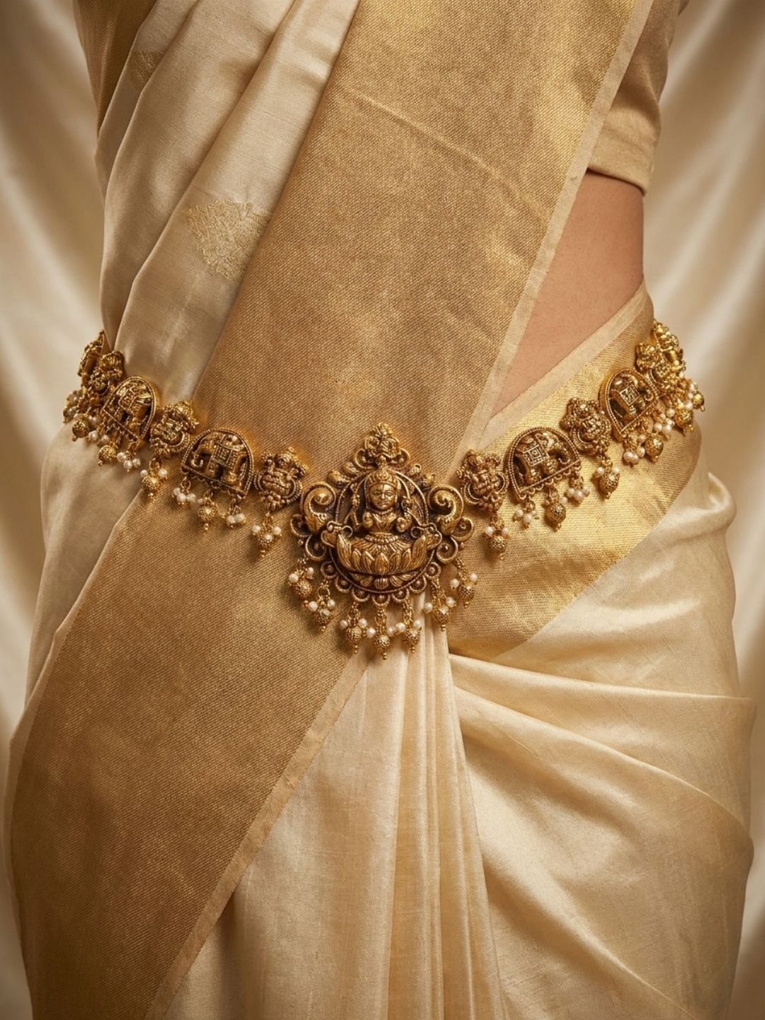 Ishhaara Premium Stone Goddess Designer Hipchain
