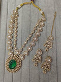 Ishhaara Premium Victorian Vintage Necklace Earrings Set