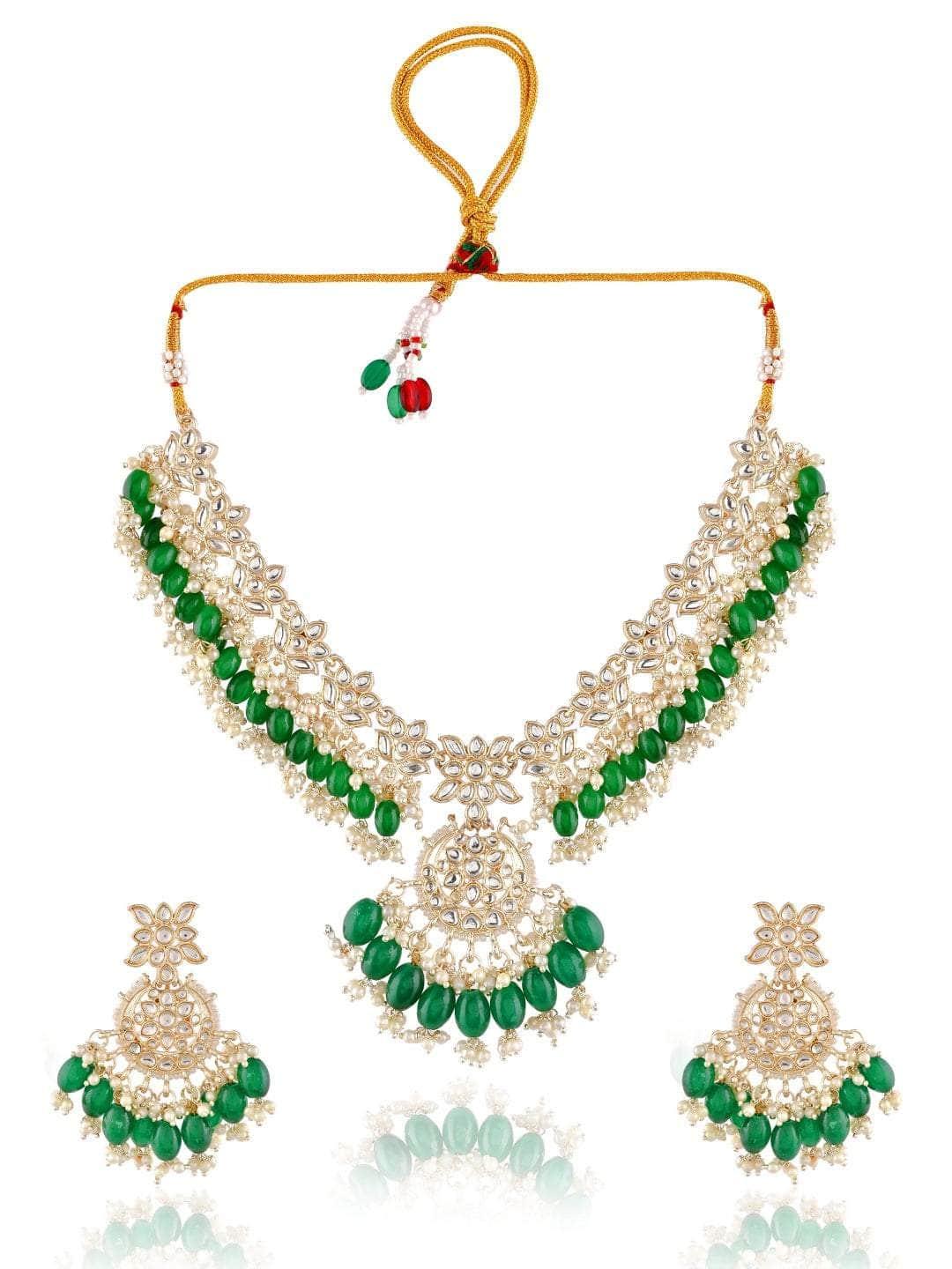 Ishhaara Prestigous Basra Cheed Bead Set Green