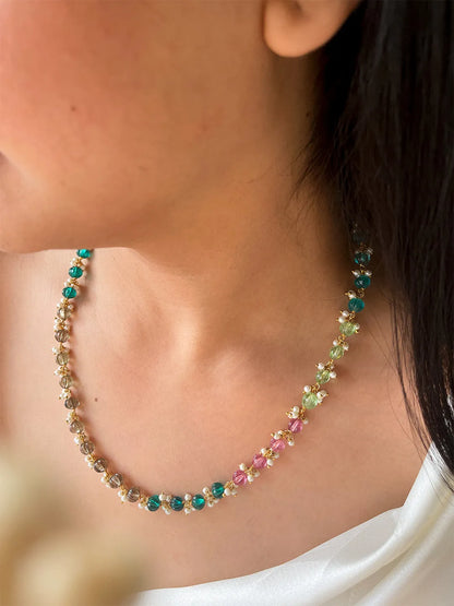 Ishhaara Pumpkin Shape Beads With Hand Crafted Guchi Puaai