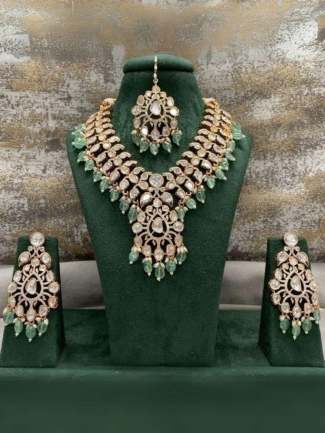 Ishhaara Pure Brass Real Kundan Stuffed Necklace Set