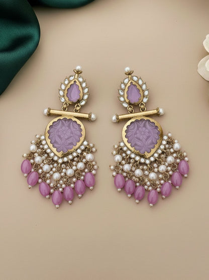 Ishhaara Cutwork Chandbali Earrings