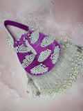 Ishhaara Purple Designer Potli Bag  