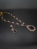 Ishhaara Purple Emerald Cassidy Zirconia Jewellery Set