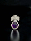 Ishhaara Purple Geometric Egyptian Sapphire Brooch